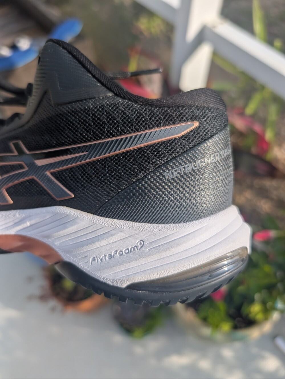 ASICS Netburner Ballistic FF MT 3 Womens Volleyball Shoes Size 7.5 Blk/Rose Gold - Picture 10 of 11